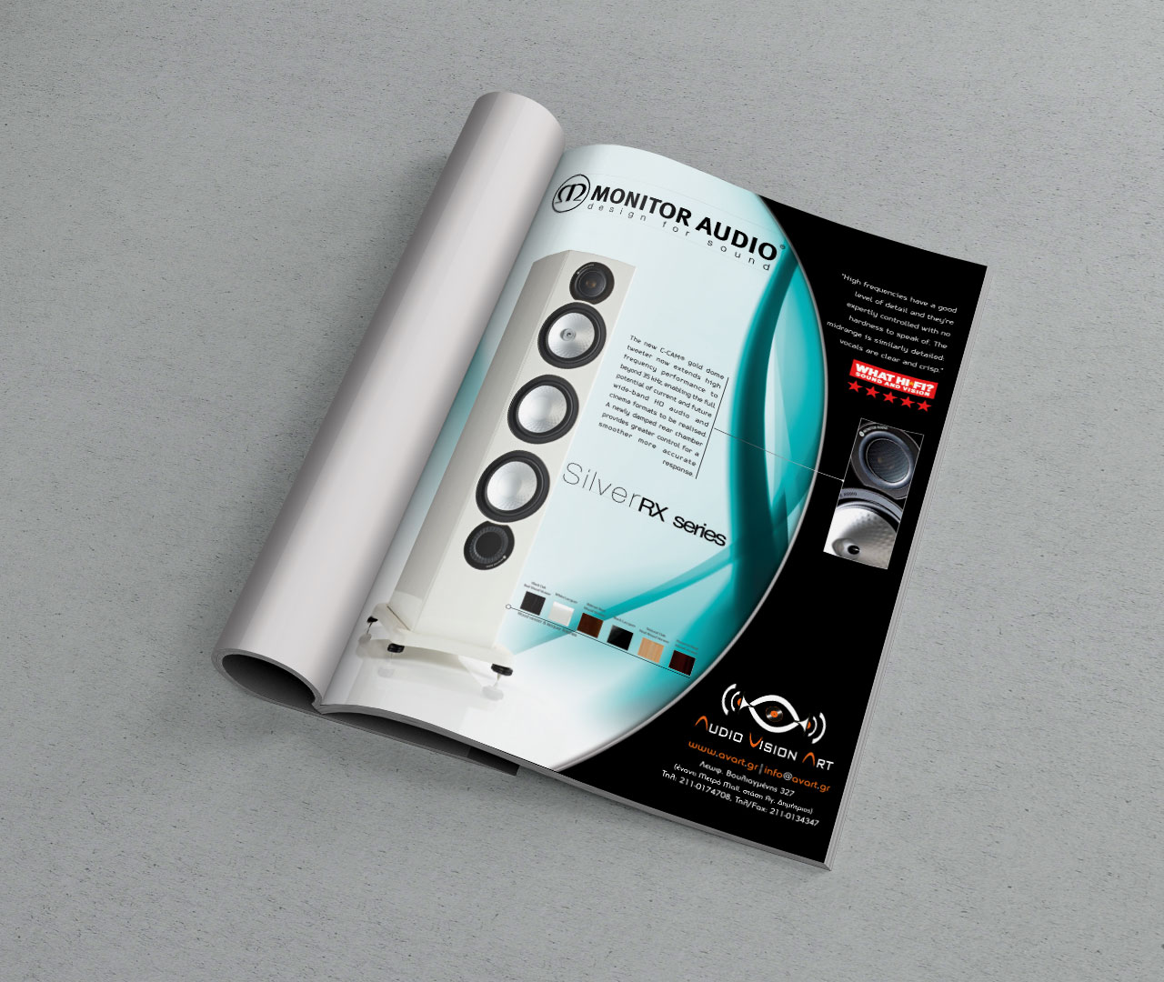 Magazine Advertisements for Audio Vision Art